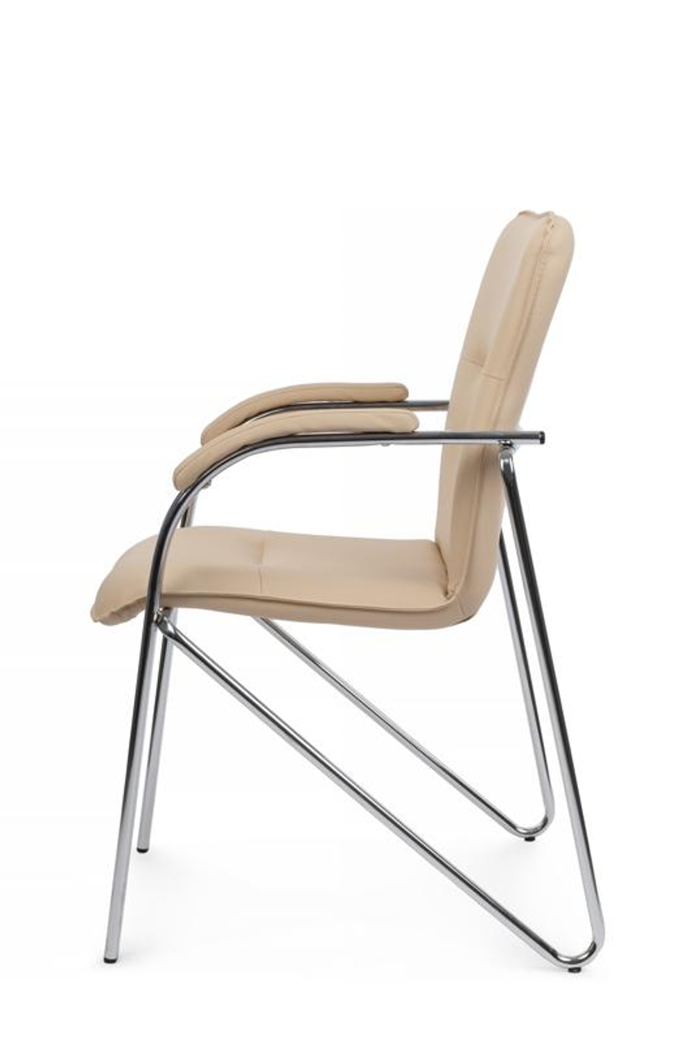 Стул Riva Самба с мягкими подлокотниками SMB-01H Хром гальв. Бежевый