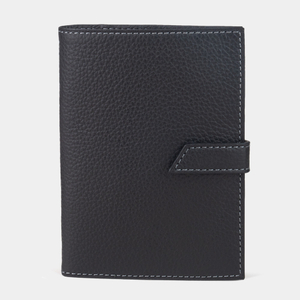 Обложка для паспорта и автодокументов из натуральной кожи теленка, черного цвета