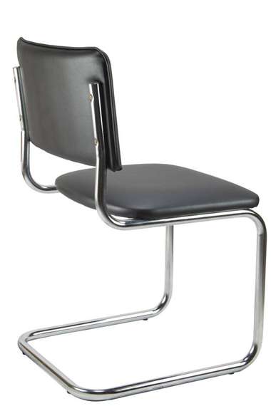 Стул Сильвия 02S Черный/Металл Хром гальв.