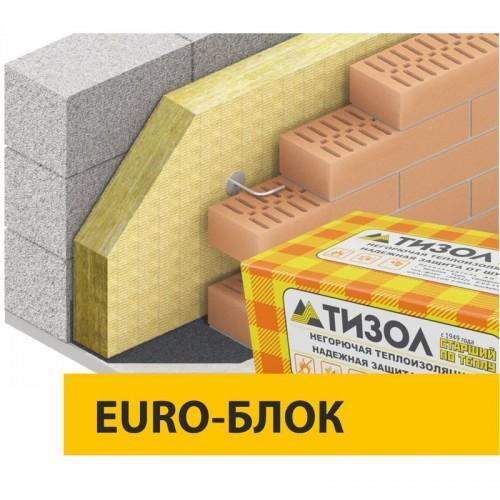 ТИЗОЛ EURO-БЛОК плотность 50 кг/м3 1000х600х100 мм