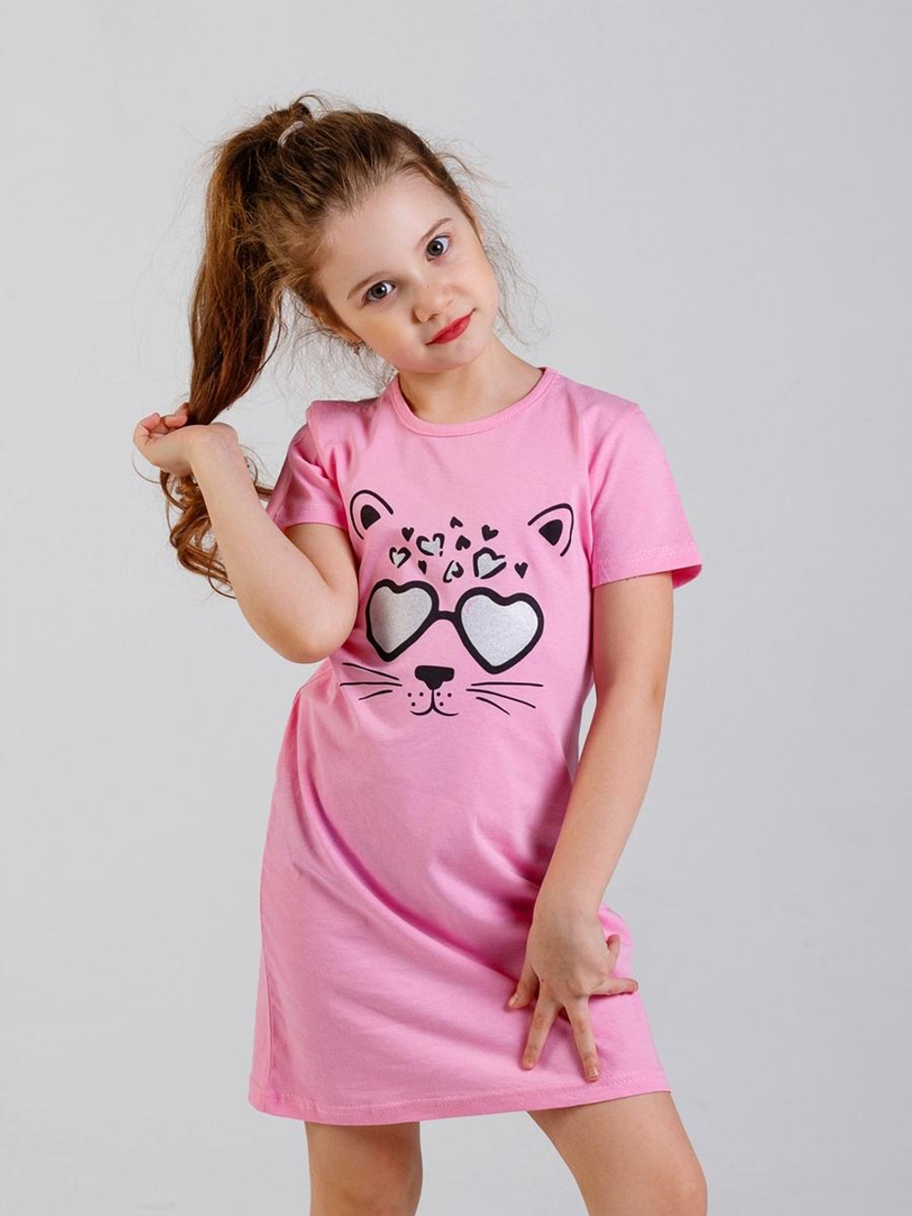 Туника Усатик р.128 роз (Ваш трикотаж) Д-0016