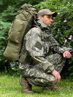 Рюкзак тактический Grizzly 75 л Cordura 500D олива
