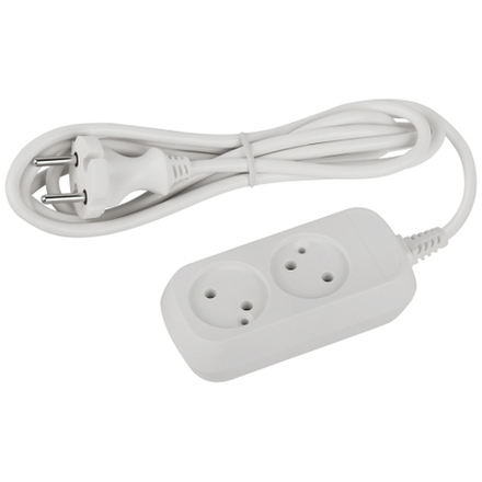 Удлинитель электрический ЭРА UDL-10-215 Greenline 2 розетки без заземления 1,5м ПВС 2x0.75мм2