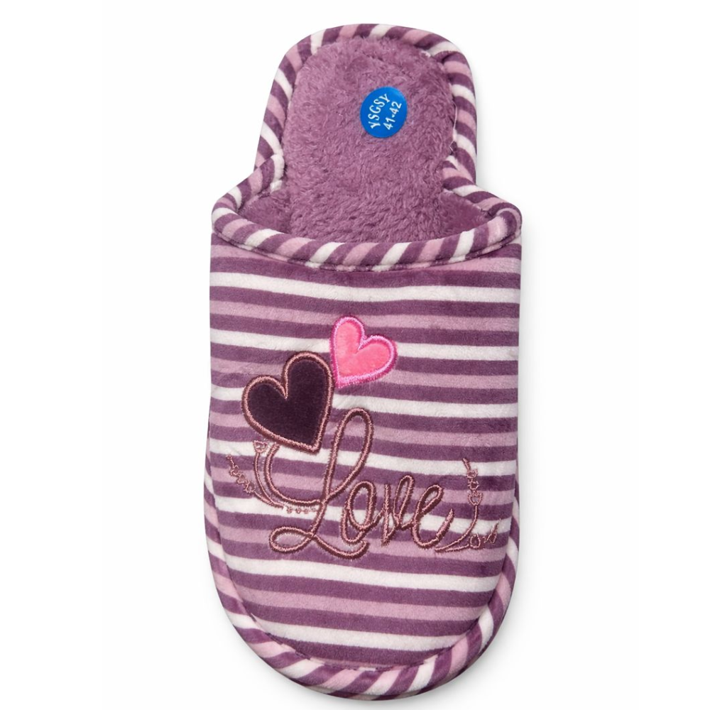 Тапочки домашние женские Love полосатые 35-41 размера