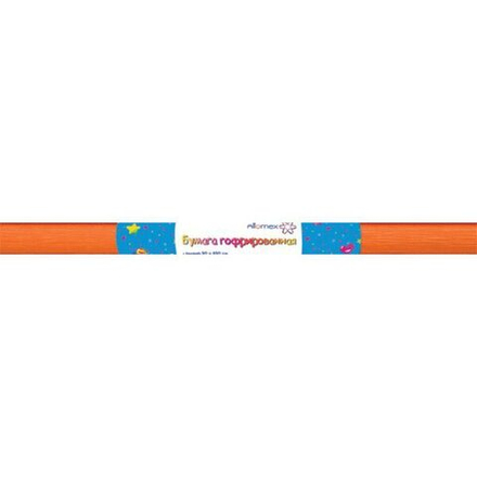 Бумага подел. 50*250 32 г/м рулон   креп оранжевая