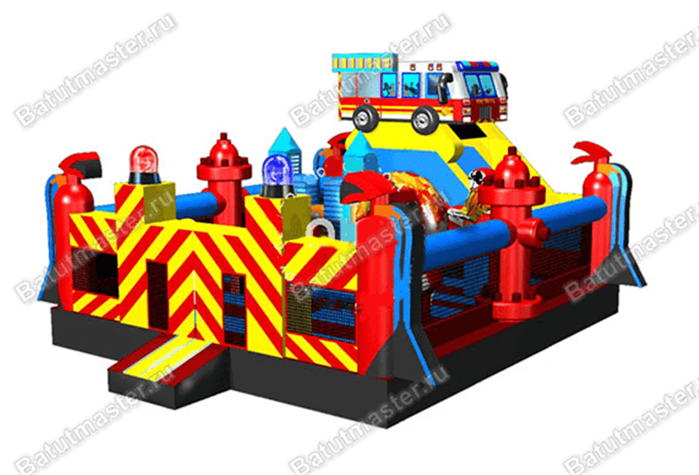 Надувной батут "Пожарная площадка" 6*4*4 м