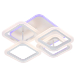 Светодиодный светильник 55+18Вт, 4587Лм, 3000К-6000К,Ra>80, ИК-пульт, плавная регулировка мощности, изменение цветовой температуры, ночник, металл/акрил, белый