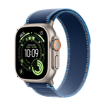 Apple Watch Ultra 3 GPS + Cellular 49mm Natural Titanium Case with Blue/Bright Blue Trail Loop - S/M,Model A3281