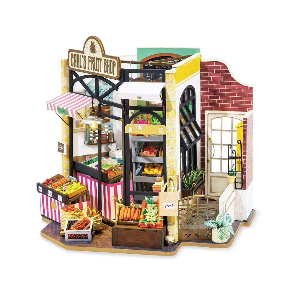 Овощная лавка Carl's Fruit Shop от Rolife - Интерьерные конструкторы-румбокс, сборная модель