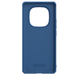 Усиленный чехол синего цвета от Nillkin для Xiaomi Redmi Note 14 Pro 5G и Mi Poco X7 5G, серия Super Frosted Shield Pro