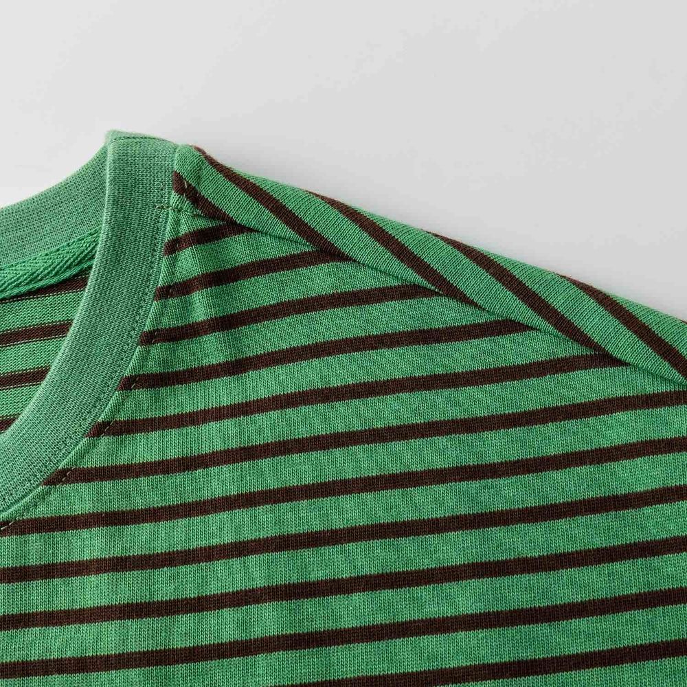 Футболка Ymkashix Stripe зеленый / коричневый