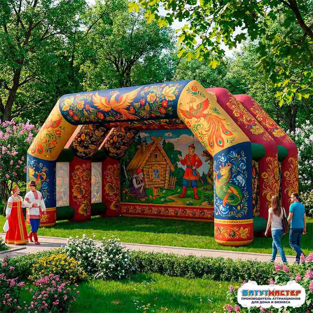 Надувная сцена для выступлений «Тридевятое царство», 8×4×4 м