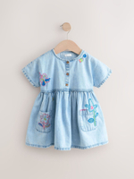 Платье джинсовое для девочки Next E86-992, Голубой