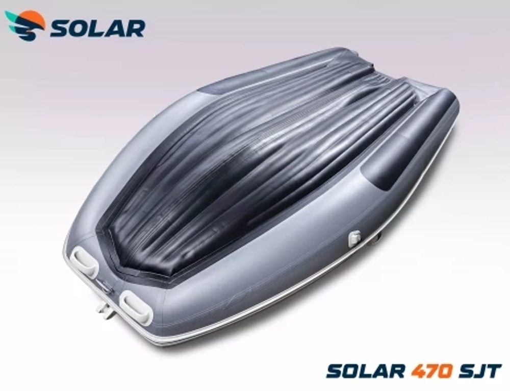Лодка надувная моторная solar-470 super jet tunnel