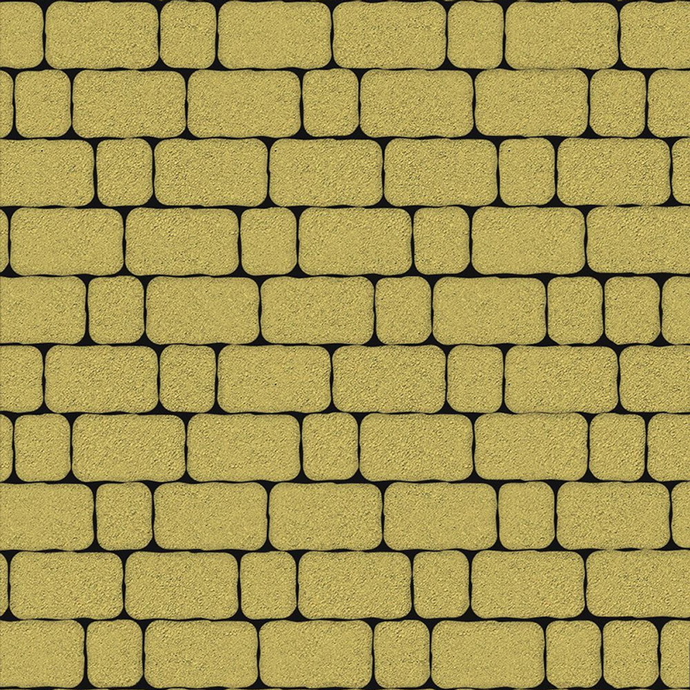Тротуарная плитка Арена - Стандарт Желтый, комплект из 2 видов плит
