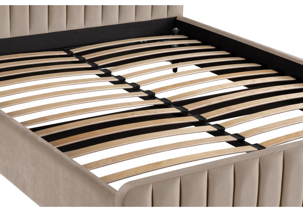 Двуспальная кровать Амелия 160х200 без ПМ бежевая