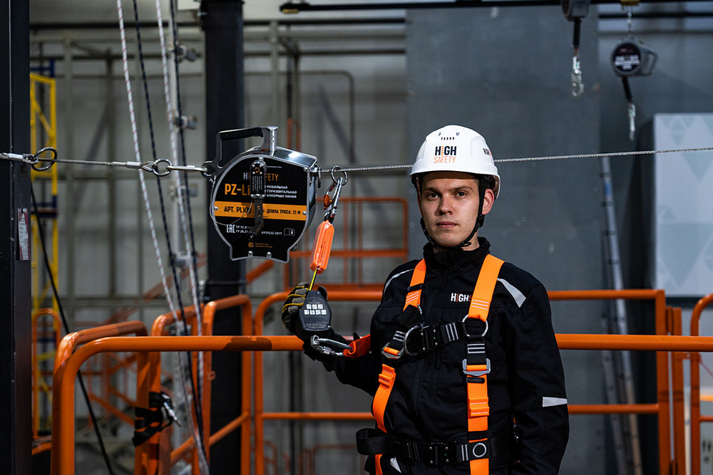 Мобильная горизонтальная анкерная линия, модель Pz-Line (с максимально допустимым одновременным числом пользователей - не более 2