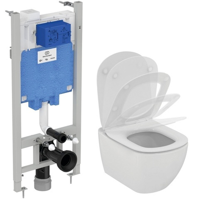 Промо-комлект 5 в 1 T466501 IDEALMOOD Aquablade подвесной унитаз с сиденьем и крышкой T352701, R046367 PROSYS 2.0 Встраиваемая инсталляция