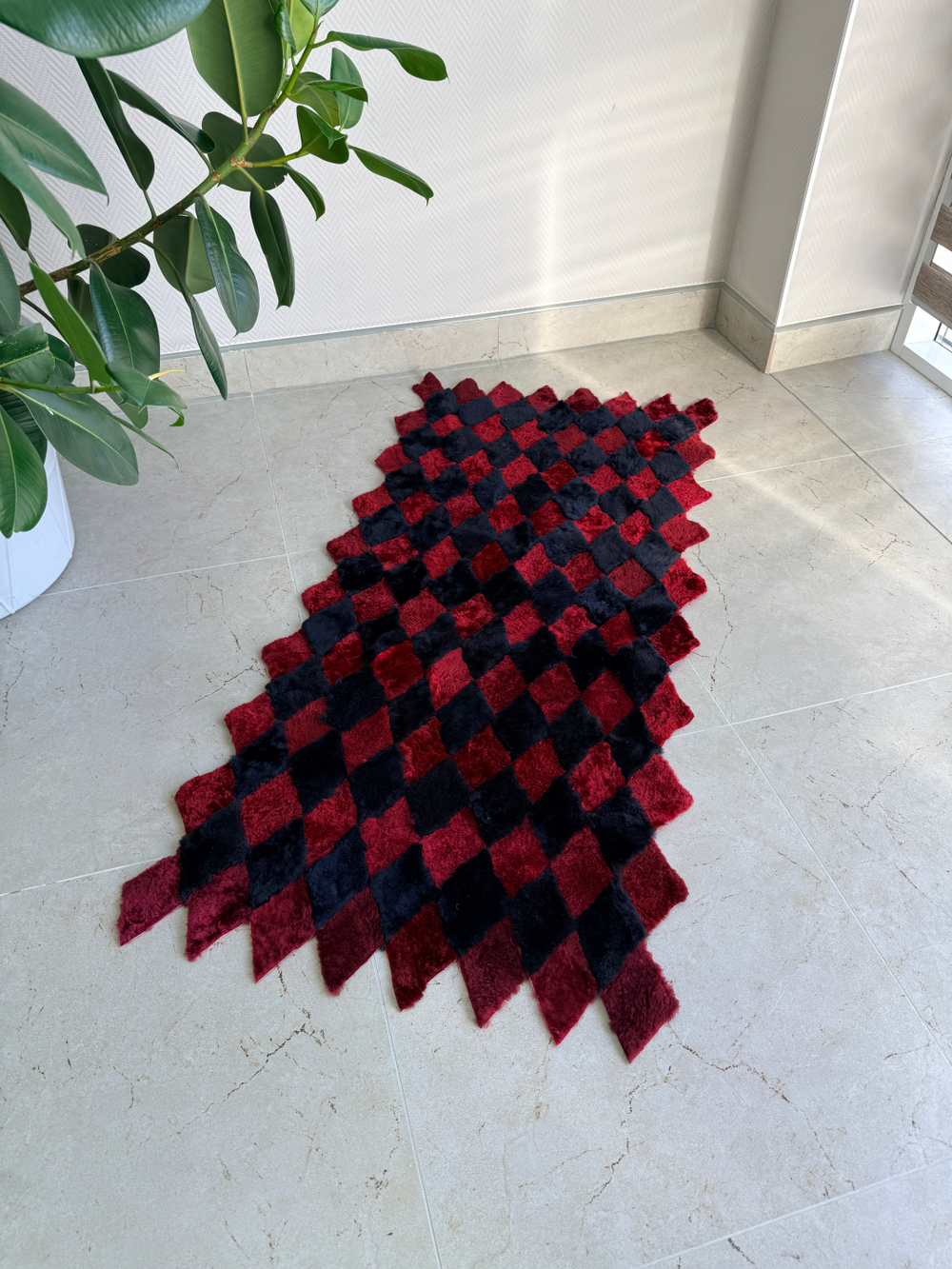 Меховой Коврик прикроватный накидка на кресло из овчины