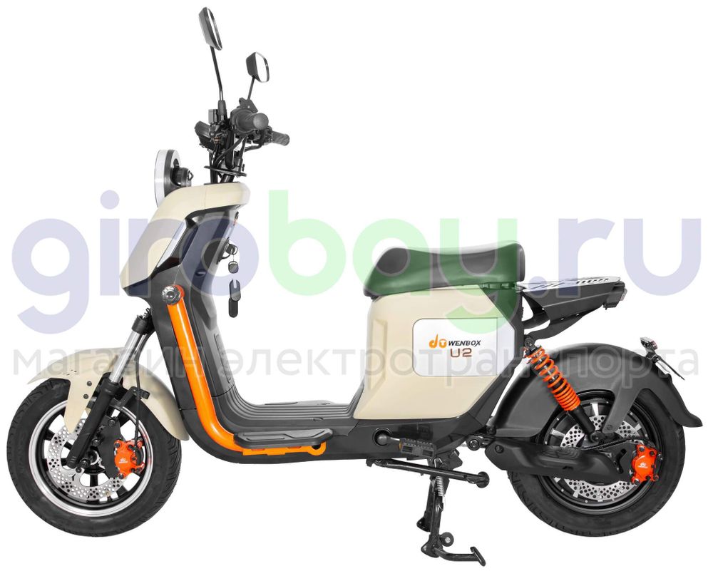 Электроскутер WENBOX U2 1500W (60V/45Ah) - Бежевый фото №5
