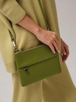 Кожаная сумка Deboro 3017 зеленый бамбук