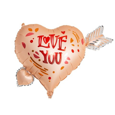 Фольгированный шар-фигура «Сердце со стрелой. Love you», 61 см