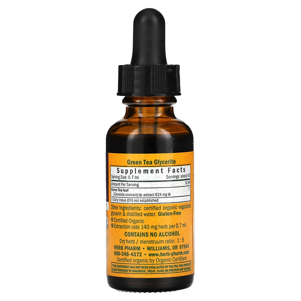 Herb Pharm, зеленый чай, без спирта, 30 мл (1 жидк. унция)