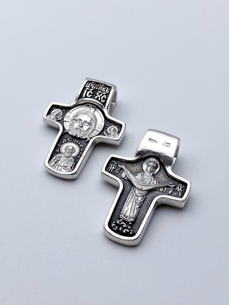 Крест из серебра/Чернение/Покров ПБ