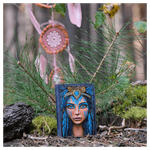 Кожаная обложка на паспорт «Шаманка»