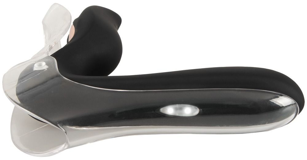 Вагинальный расширитель Vibrating Speculum с вибрацией и подсветкой (Цвет: черный)