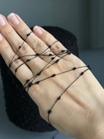 Пряжа Lineapiu Dior Popcorn (80% хлопок, 20% па) 780м/100гр, черный