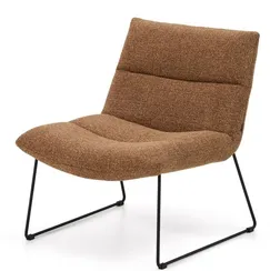 Лаунж-кресло Asen, терракотовый шенилл, черные ножки