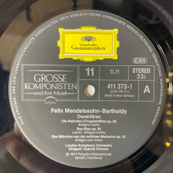 Винтажная виниловая пластинка LP Mendelssohn Мендельсон, London Symphony Orchestra, Gabriel Chmura, Ouverturen Mit Ein Sommernachtstraum Op. 21 (Германия 1984)