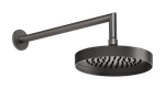 Верхний душ Gessi Anello, регулируемый, с кронштейном, цвет Black Metal Brushed PVD