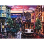 Алмазная мозаика в рулоне 30*40см полная выкладка «DIAMOND», Улочка