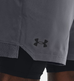 Мужские теннисные шорты Under Armour Vanih Woven 2-in-1 Shorts - pitch gray/black