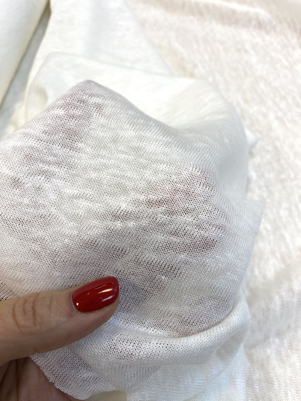 Ткань Трикотажное полотно (Италия) 50% лен 50% хлопок ш-150см 0,85 м