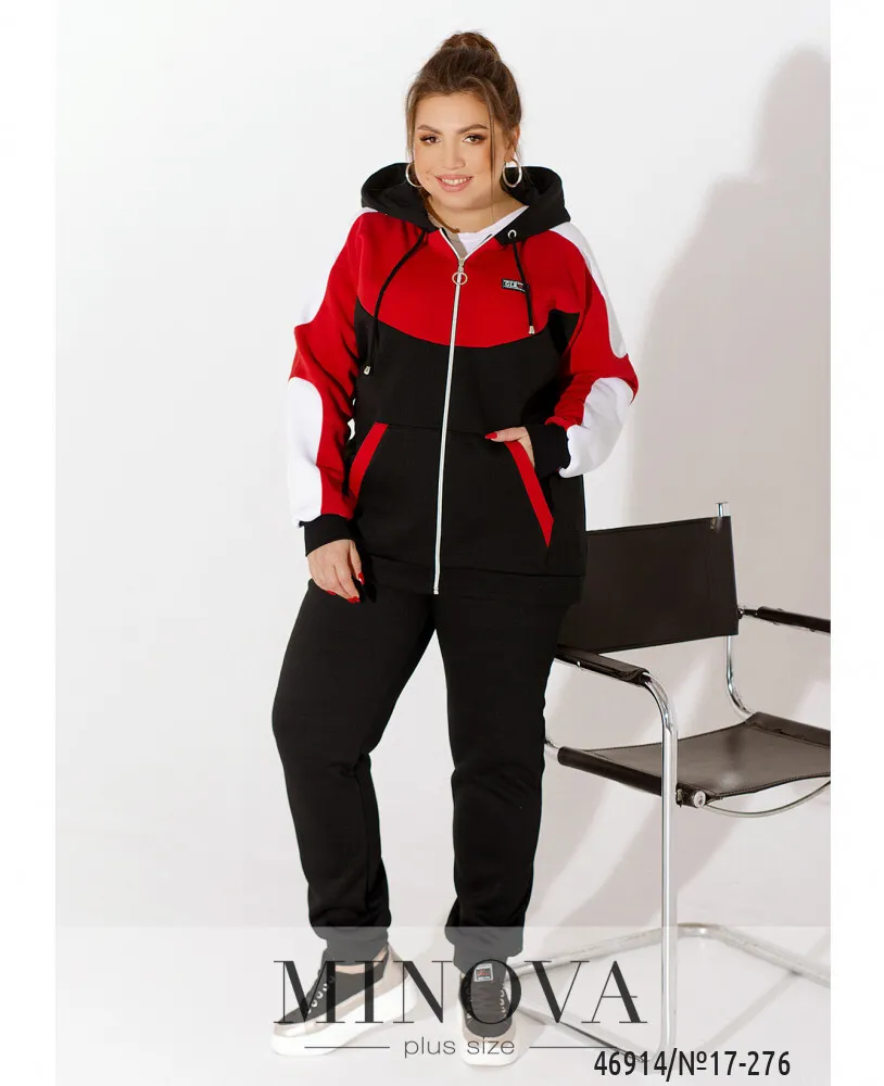 Костюм 17-276-Черный-красный Minova