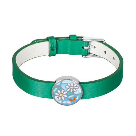 Браслет Fiore Luna на кожаном зеленом ремешке CB03790-5 S