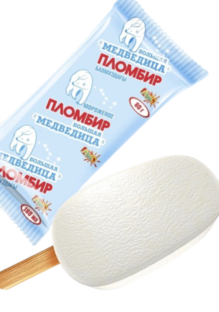 Мороженое Белый медведь Пломбир 80 гр
