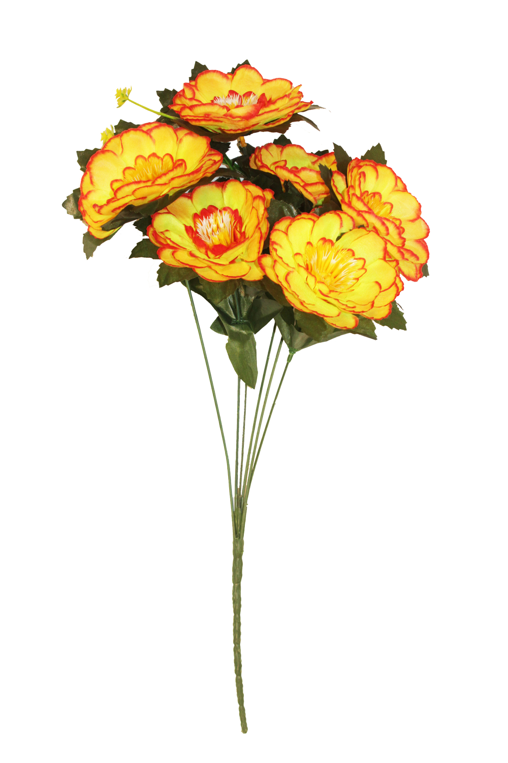 Букет георгинов с круглыми лепестками