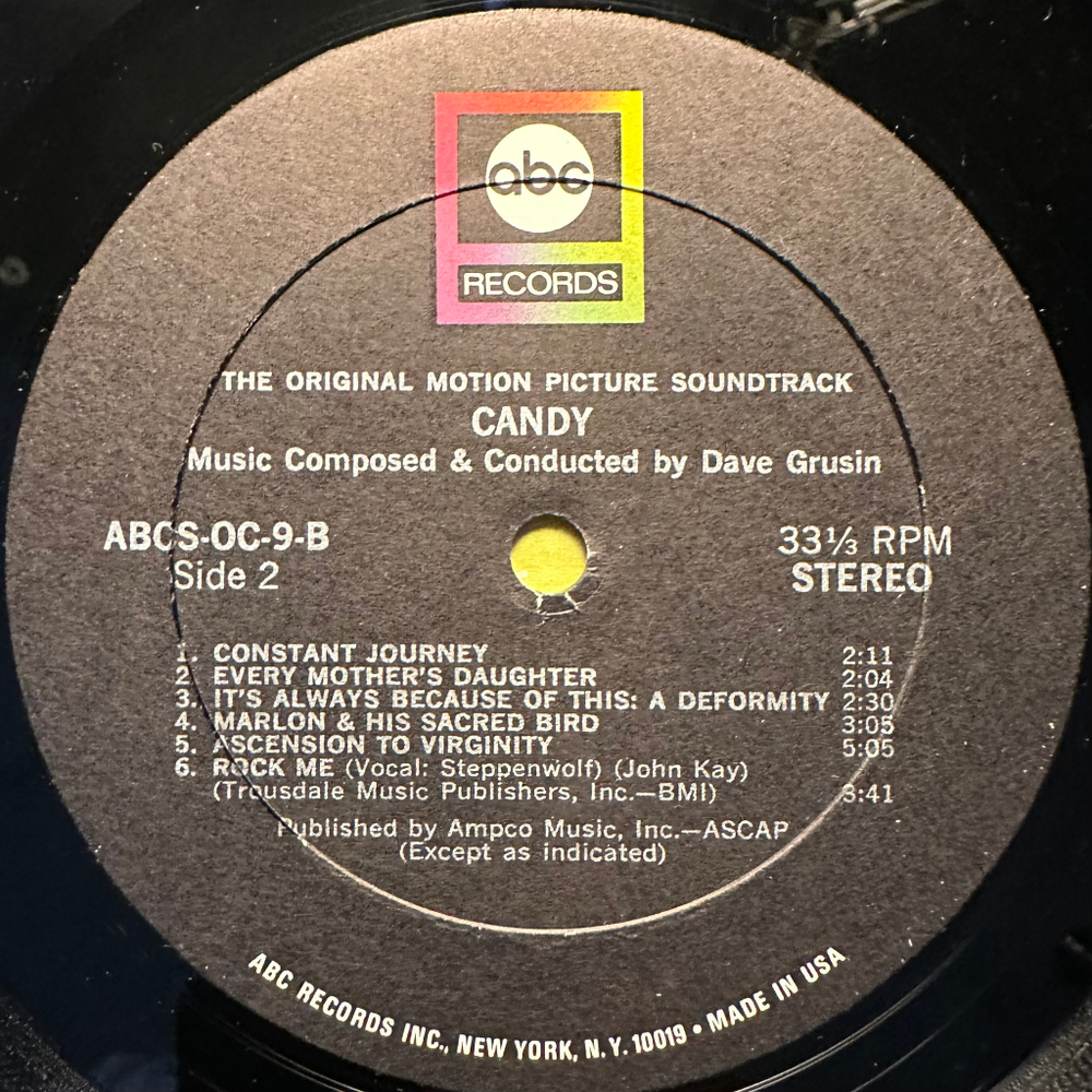 The Byrds And Steppenwolf, Dave Grusin - Candy (США 1968г.)