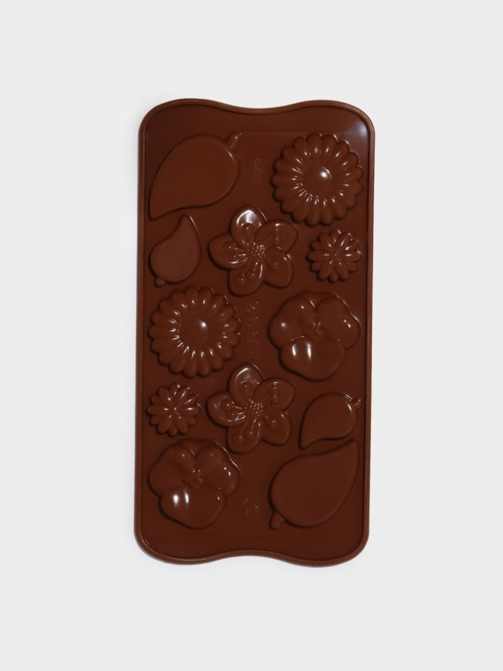 Силиконовая форма для шоколада "Цветы" 21*10,5*1см