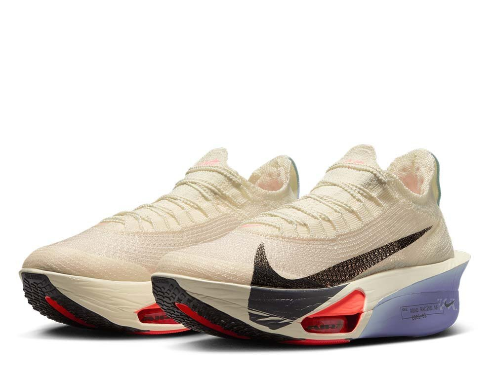 Кроссовки для бега женские Nike Air Zoom Alphafly 3 Кремово-Фиолетовые