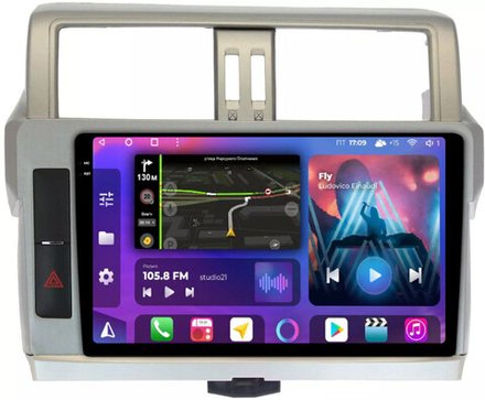 Магнитола для Toyota Land Cruiser Prado 150 2014-2017 - FarCar 347/531M монитор 10.36" 2K QLED на Android 13, ТОП процессор, CarPlay, 4G SIM-слот