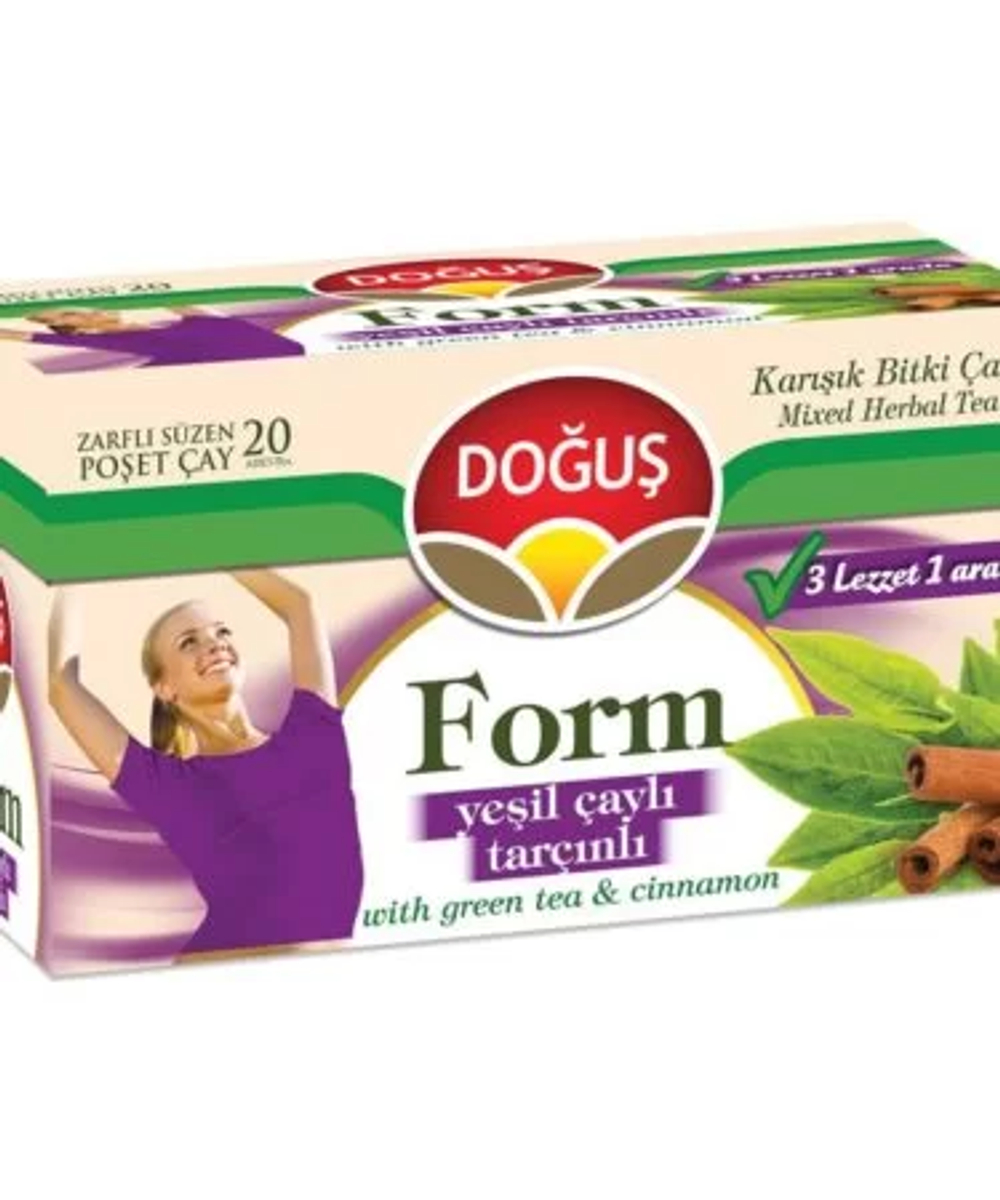 Чай FROM YESIL CAY TARCINLI BITKI зеленый травяной с корицей, Dogus, 20п