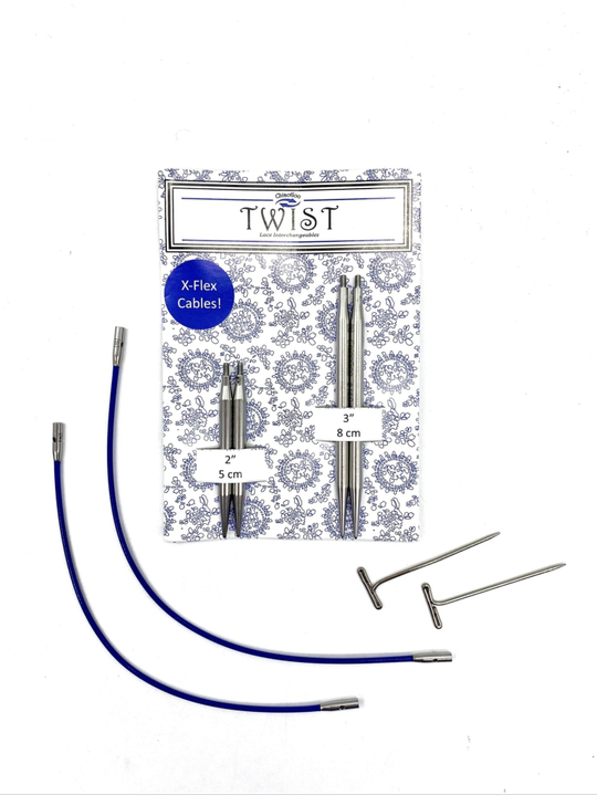 Набор съемных металлических спиц Chiaogoo Twist short combo 5 и 8 см