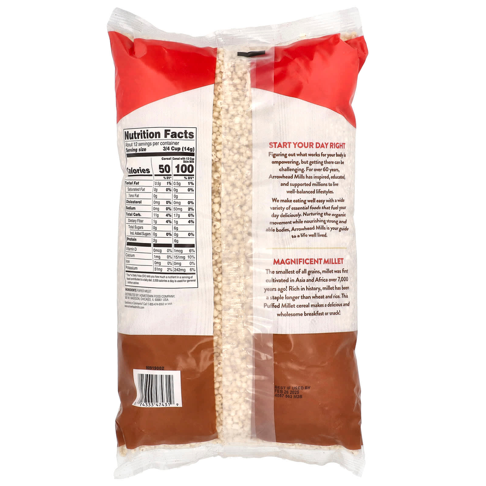 Arrowhead Mills, Воздушные просо, 170 г (6 унций)