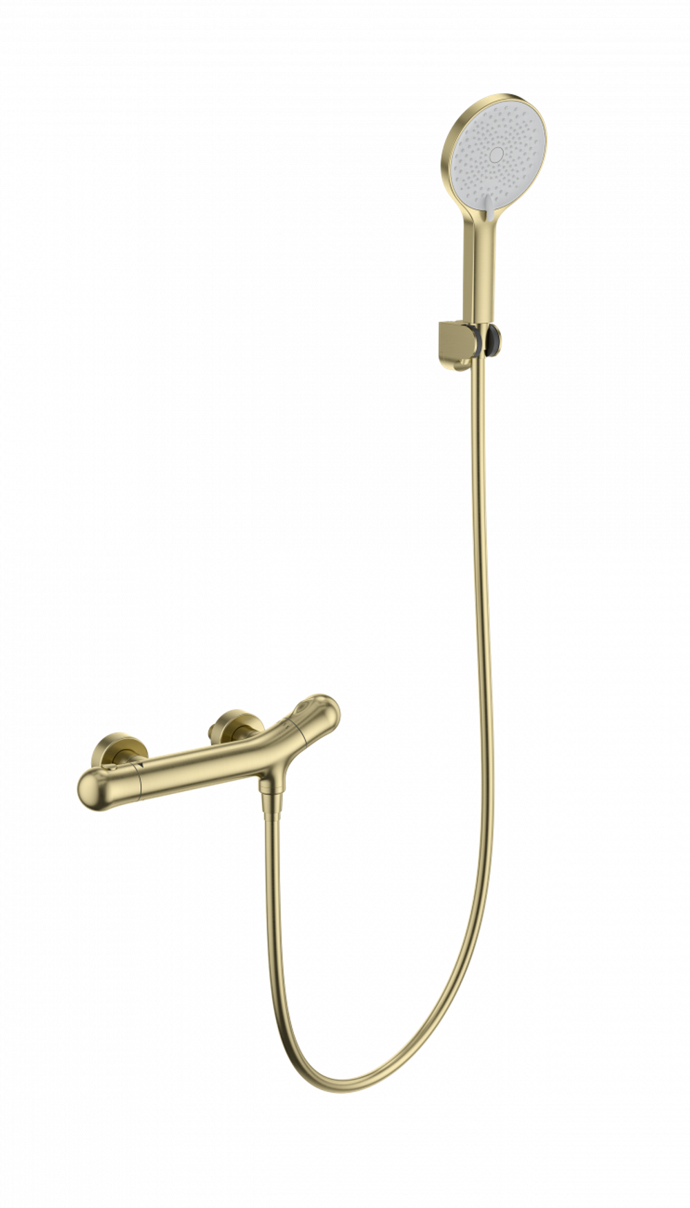 Смеситель для душа с термостатом WONZON & WOGHAND T-1000, Брашированное золото (WW-B2057-A-BG)