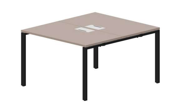 Составной стол Strike на 2 рабочих места 1180х1366х750мм (2 металлических аутлета)